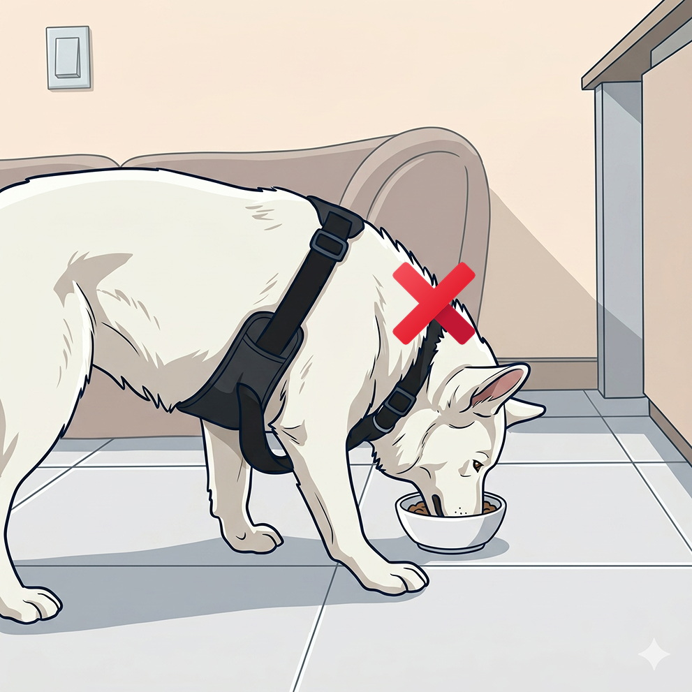 Dog eating