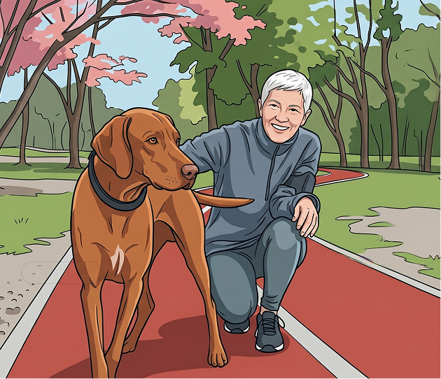 Person with dog